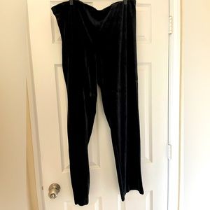 Super Comfy J.Jill Black Velour Elastic Waist Pants - Size XL
